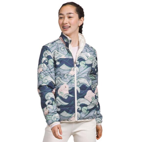NWT The North Face Reversible Water Repellent Mossbud Kids' Jacket - Picture 1 of 16